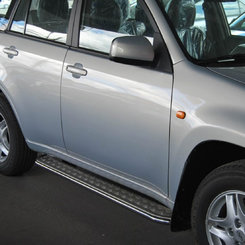 Пороги майданчик лист (чорний метал) для Chery Tiggo з алюмінієвим листом d42