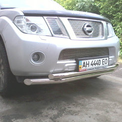 Захист передній подвійний для Nissan Pathfinder/Navara 2005+