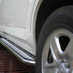 Пороги майданчик нерж для Toyota Rav 4 2006-2012 майданчик з алюмінієвим листом d42