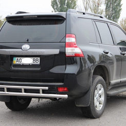 Защита заднего бампера двойная Toyota Land Cruiser 150 (2009-2013/2013+)