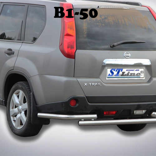 Захист заднього бампера подвійна для Nissan X-trail 2007-2013