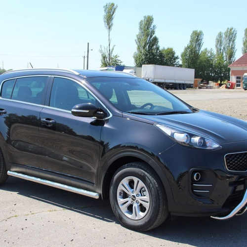 Захист штатного порогу Ø60 для Kia Sportage 2016-