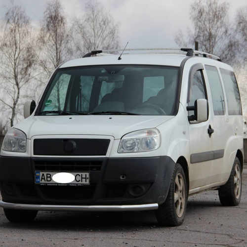 Захист бампера одинарний d60 для Fiat Doblo 2000-2010