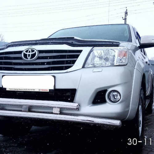 Захист переднього бампера подвійний для Toyota Hilux 2012-2015