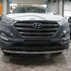 Захист переднього бампера Hyundai Tucson (2015-) (одинарний) d60