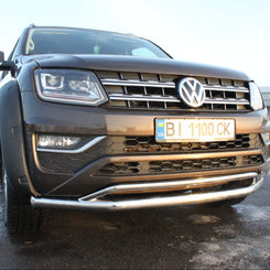 Защита передняя двойная Omsa Line для Amarok 2016+