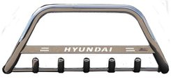 Кенгурятник с надписью и грилем D60 для Hyundai H-1 2008+ (WT004)