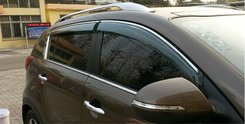 Дефлектори вікон вітровики з хром окантовкою (нерж.) 4шт. для Kia Sportage 2010-2015