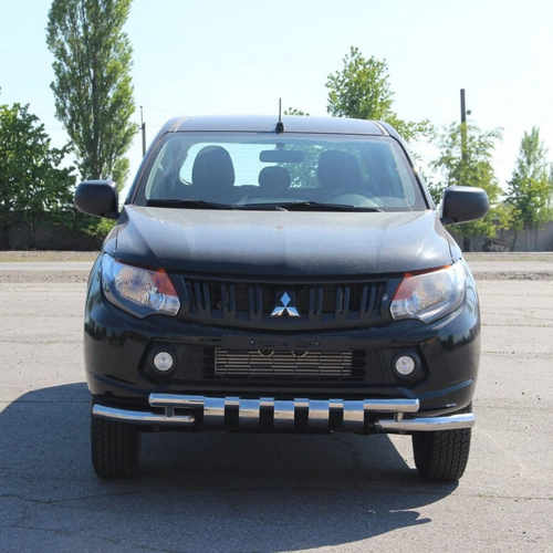 Передій захист подвійний з грилем для Mitsubishi L200 (2016+)