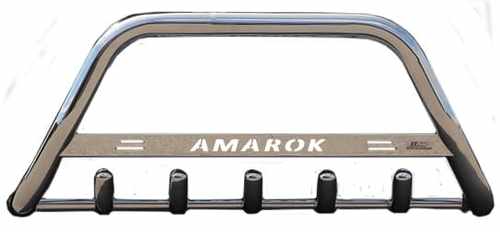 Кенгурятник з написом і грилем D60 для VW Amarok 2010+ (WT004)
