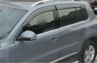 Дефлектори вікон вітровики з хром окантовкою (нерж.) для VW Tiguan