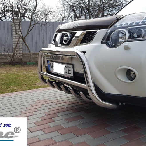 Кенгурятник з написом і грилем для Nissan X-Trail T31 2007-2014