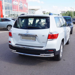 Захист заднього бампера з куточками Can oto для Toyota Highlander 2010-2014