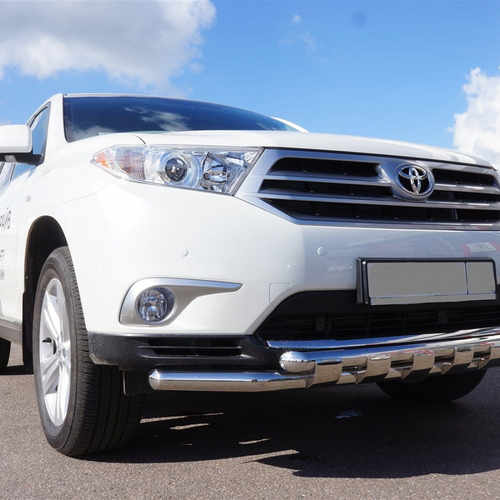Захист переднього бампера подвійний з захистом картера Can oto для Toyota Highlander 2010-2014