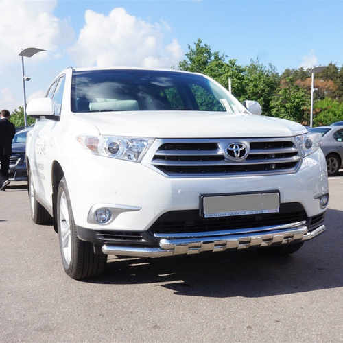 Захист переднього бампера подвійний з захистом картера Can oto для Toyota Highlander 2010-2014