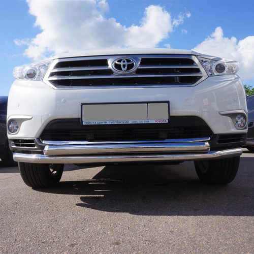 Захист переднього бампера подвійний Can oto для Toyota Highlander 2010-2104