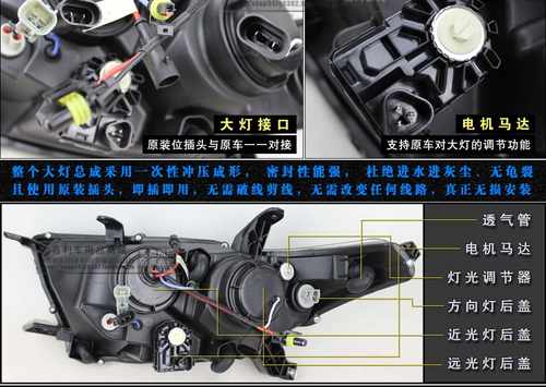 Передні світлодіодні LED фари V3 HID для Toyota Highlander 2010-2014
