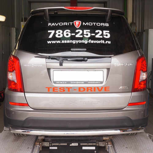 Захист заднього бампера Can Oto для Ssang Yong Rexton (2007-2012, 2012-) (одинарна) d 60