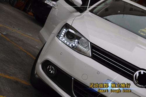 Передні світлодіодні фари DRL для VW Jetta MK 6 2011+ (LD)