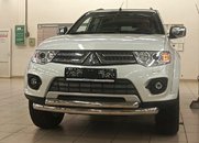 Захист переднього бампера Mitsubishi Pajero Sport 2008-2016 і l200 2009-2016 (подвійний) d 70/60