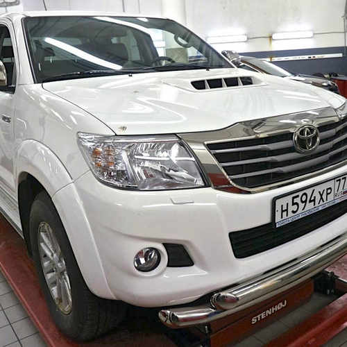 Захист переднього бампера подвійний Can Oto для Toyota Hilux 2012-2015