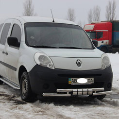 Передій захист подвійний з грилем для Renault Kangoo 08-