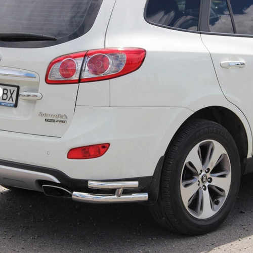Захист заднього бампера кути подвійні для Hyundai Santa Fe 06-12