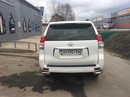 Задній захист куточки подвійні для Тойота ленд крузер 150