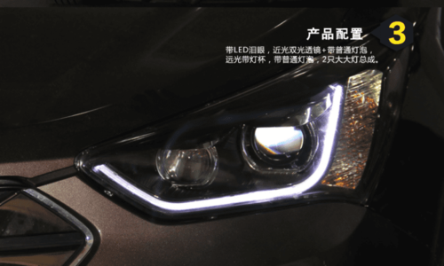Передні фари DRL для Hyundai Santa Fe 2013+