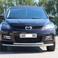 Захист переднього бампера подвійний d60 для Мазда CX-7
