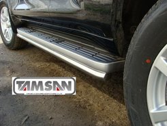 Защита штатного порога Tamsan для Toyota Land Cruiser Prado 150