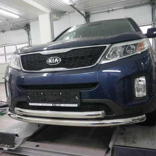 Захист переднього бампера подвійний Can oto для Kia Sorento 2013-2015