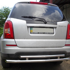 Задній захист подвійний для Рекстон 2 та (Rexton W) 2006+