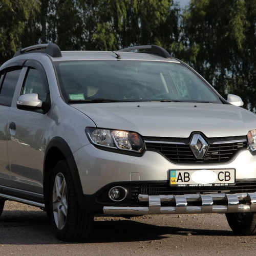 Передій захист подвійний для Renault Sandero Stepway 13+
