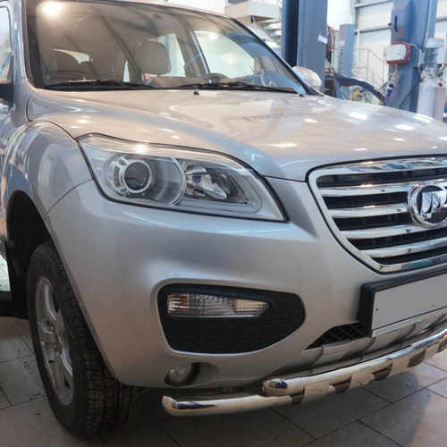 Захист переднього бампера подвійний з перемичками для Lifan X60 2013+
