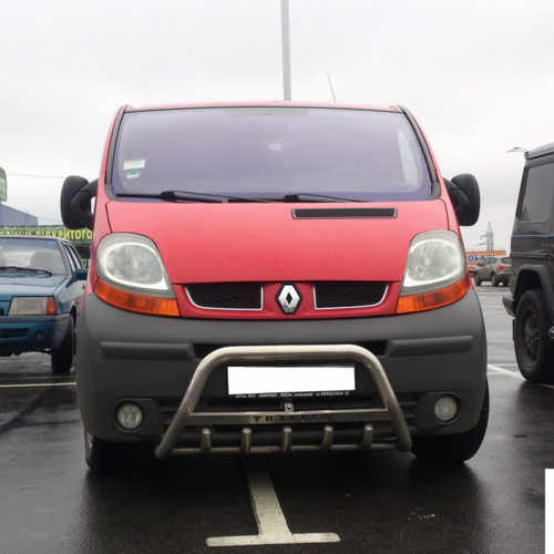 Кенгурятник з написом і грилем D60 для Renault Trafic 2004-2015 (WT004)