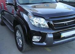 Хром накладки на передние противотуманные фары для Toyota Land Cruiser Prado 150 2009-2013
