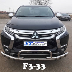 Захист переднього бампера Mitsubishi Pajero Sport 2016-