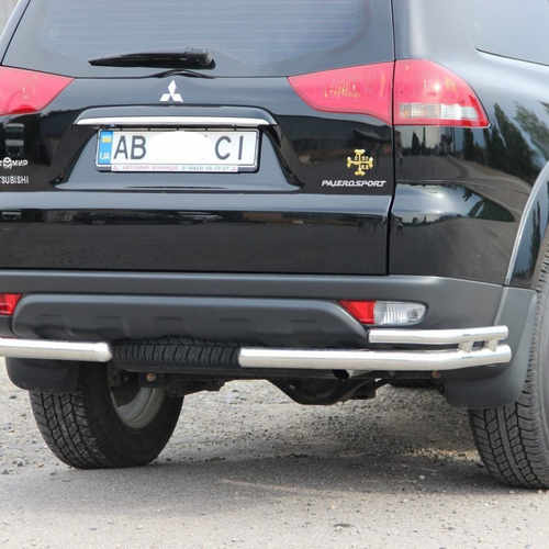 Захист заднього бампера кути для Mitsubishi Pajero Sport 2008-2015