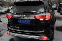 Задні ліхтарі LED для Highlander 2014+ Lexus стиль червоні
