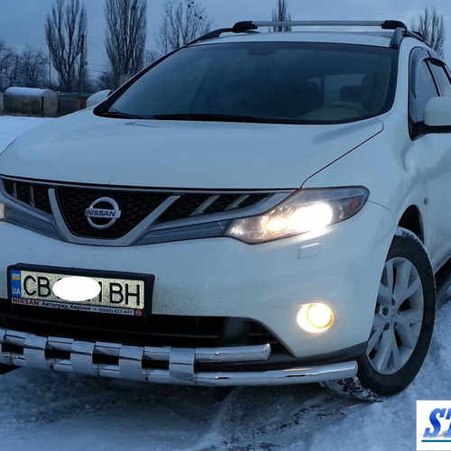 Захист переднього бампера подвійний для Nissan Murano 2009+