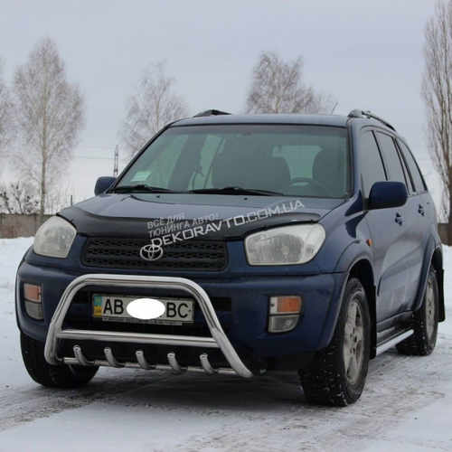 Кенгурятник з перемичкою і грилем D60 для Toyota Rav-4 2000-2006