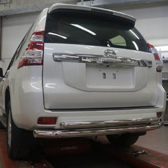 Защита заднего бампера Toyota Land Cruiser 150 (2009-2013/2013+) (двойная) d 60/60