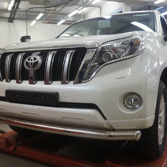 Защита переднего бампера Toyota Land Cruiser 150 2013+ (одинарнийя)