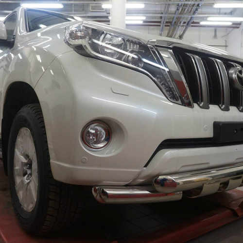 Захист переднього бампера Toyota Land Cruiser 150 2013-2017 (подвійний Shark) d 60/60