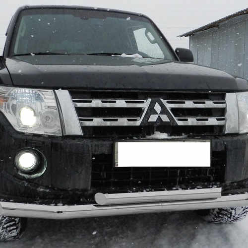 Захист переднього бампера подвійна труба для Паджеро Вагон 2006-2012