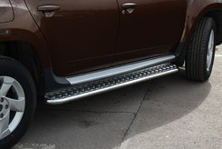 Пороги майданчик для Duster (Дастер) майданчик з нержавіючим листом d60