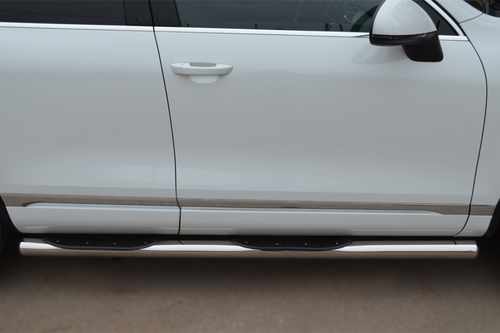 Пороги труба (чорний метал) для Touareg 11+