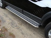 Пороги майданчик лист для Captiva 2006+ пороги з нержавіючої сталі з нержавіючим листом d60
