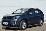 Захист передній (чорний метал) Kia Sorento 2013+
